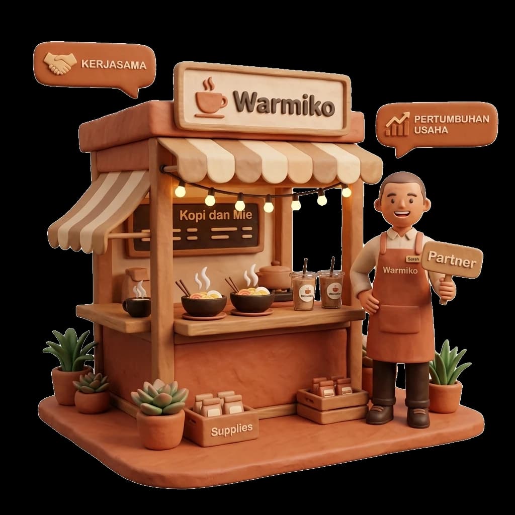 Ilustrasi Kemitraan Gerai Kios Warmiko